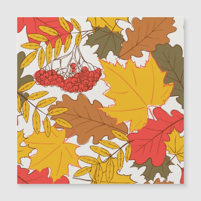 Feuilles d'automne, simple motif transparent (Devant)