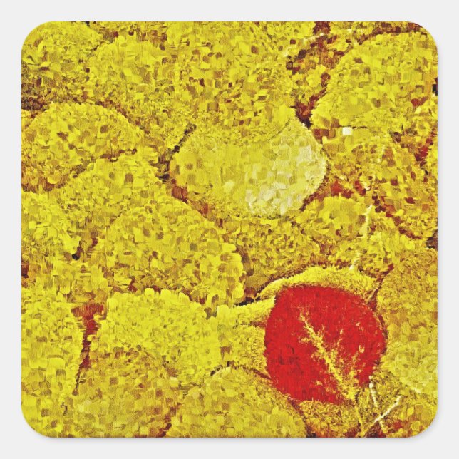 Feuilles d'automne - Stickers Art Peinture (Devant)