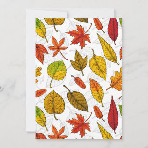 Feuilles d'automne sur blanc