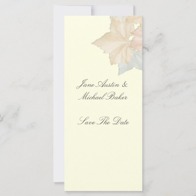 Feuilles D'Automne, Un Mariage Enregistrer La Date (Devant)