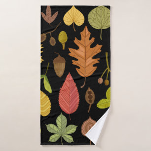 Feuilles d'automne vintage ensemble isolé sur doss