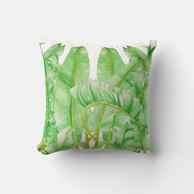 Feuilles de bananes sur un Coussin (Recto)