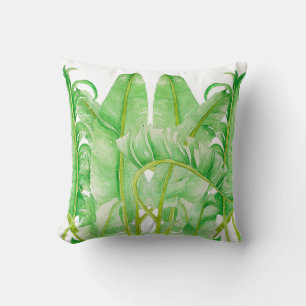 Feuilles de bananes sur un Coussin