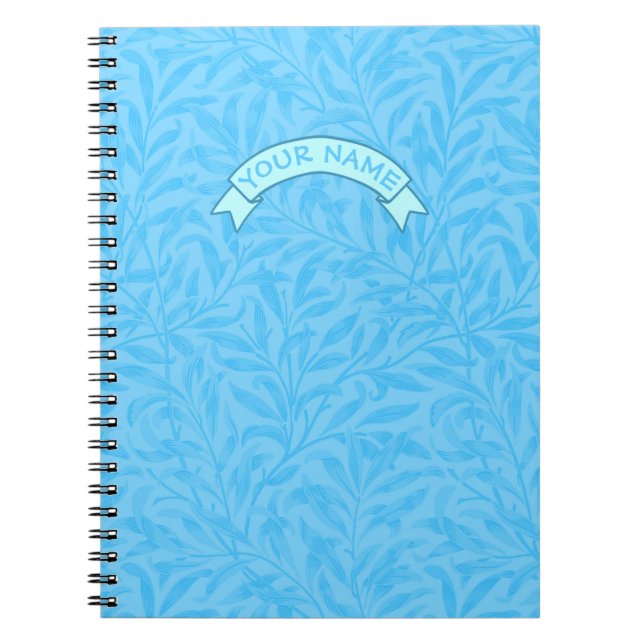 Feuilles de Blue Custom nom Carnet (Devant)