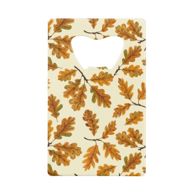 Feuilles de chêne automnal sur blanc (Devant)