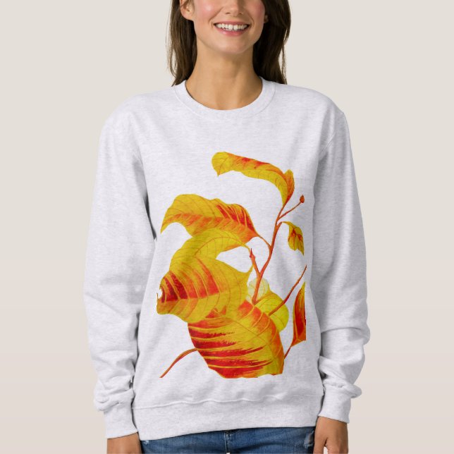 Feuilles de Dogwood sur un Sweatshirt (Devant)