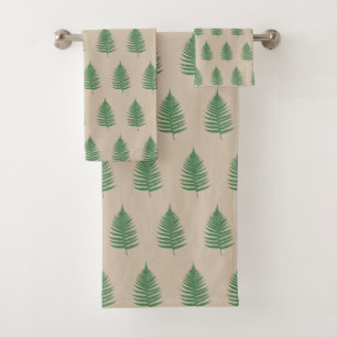 Feuilles de fougère sur beige clair