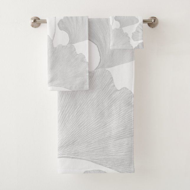 Feuilles de Ginkgo Rêve Gris Doux 2 (En situation)