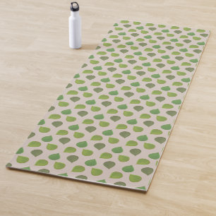 Feuilles de Jade sur Tapis de Yoga Beige