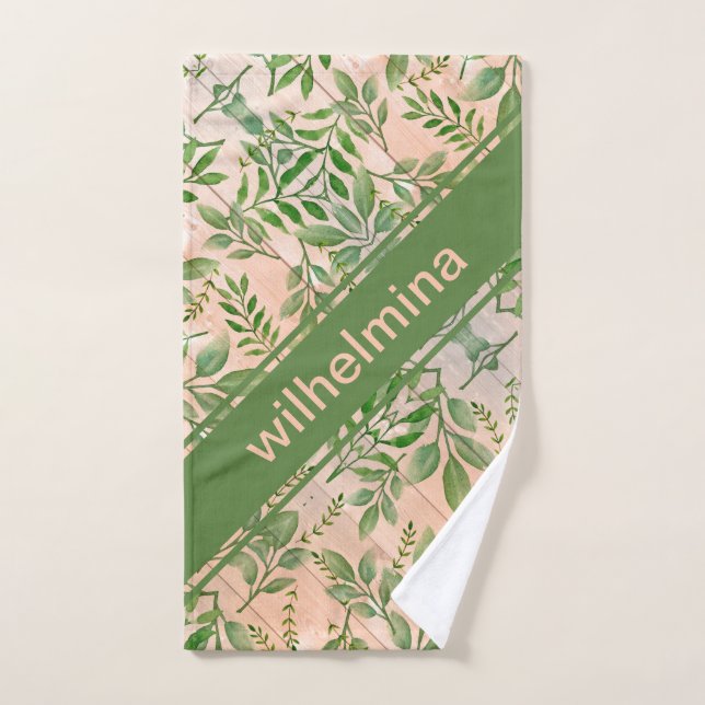 Feuilles de juillet Abstraits personnalisés sur le (Serviette à main)