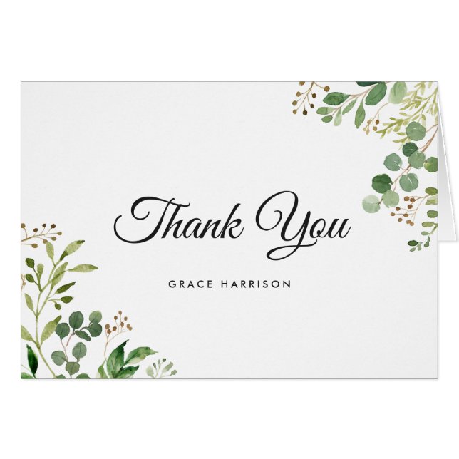 Feuilles de la culture de la verdure Élégant Merci (Devant Horizontal)