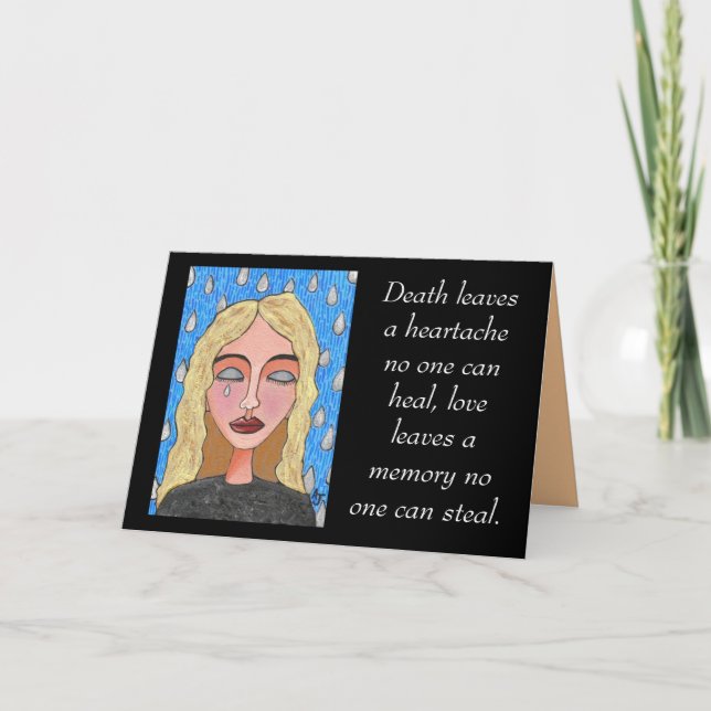 Feuilles de la mort un chagrin de coeur... - carte (Devant)