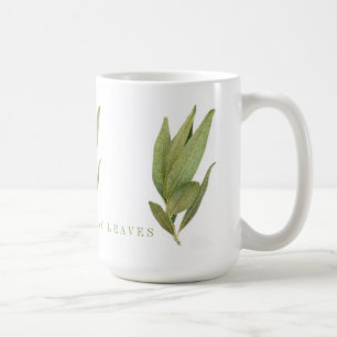 FEUILLES DE LAURIER FRAÎCHES Grand Mug Blanc