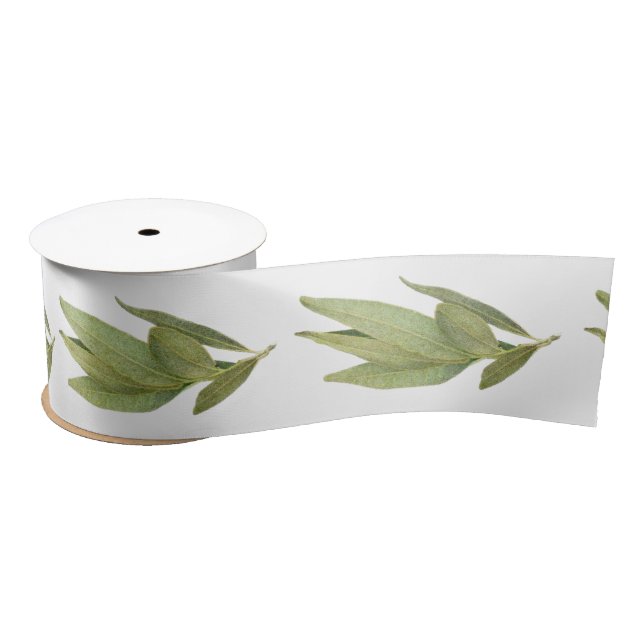 FEUILLES DE LAURIER FRAÎCHES Ruban en Satin Largeu (Bobine)