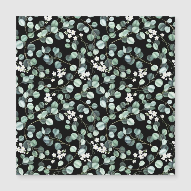 Feuilles de l'Eucalyptus : Motif de fleurs blanche (Devant)