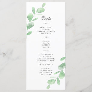 Feuilles de l'Eucalyptus Vert. Menu Barre mariage