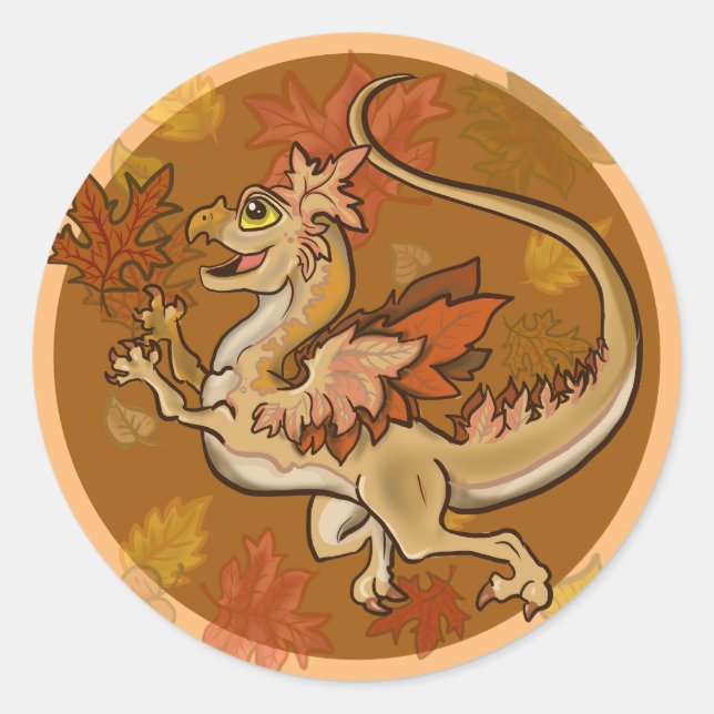 Feuilles de lil' automne stickers Dragon (Devant)