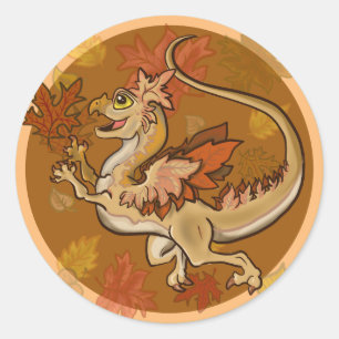 Feuilles de lil' automne stickers Dragon