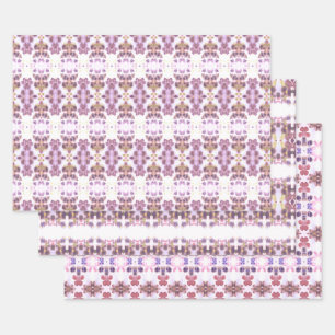 Feuilles de linge en papier rose et mauve fantaisi