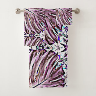 Feuilles de Monstera Tropical en violet