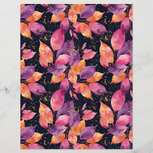 Feuilles de motif d'automne et citrouilles
