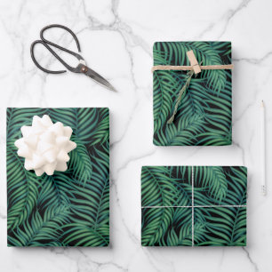 Feuilles de nuit Green Tropical Palm