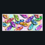 Feuilles de page Affiches d'art pop, Imprimantes<br><div class="desc">Des graphismes colorés et pop art transforment le flip flop (aka thong) en un accent mural amusant et fantaisiste pour la maison. Hang Ten dans le style contemporain et obtenir ces thongs nostalgiques (Oops! Flip Flops!) sur un Tee ou un casquette ou obtenir un Tee AND casquette correspondant! Amusez-vous et...</div>