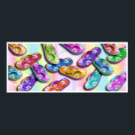 Feuilles de page Affiches d'art pop, Imprimantes<br><div class="desc">Des graphismes colorés et pop art transforment le flip flop (aka thong) en un accent mural amusant et fantaisiste pour la maison. Hang Ten dans le style contemporain et obtenir ces thongs nostalgiques (Oops! Flip Flops!) sur un Tee ou un casquette ou obtenir un Tee AND casquette correspondant! Amusez-vous et...</div>