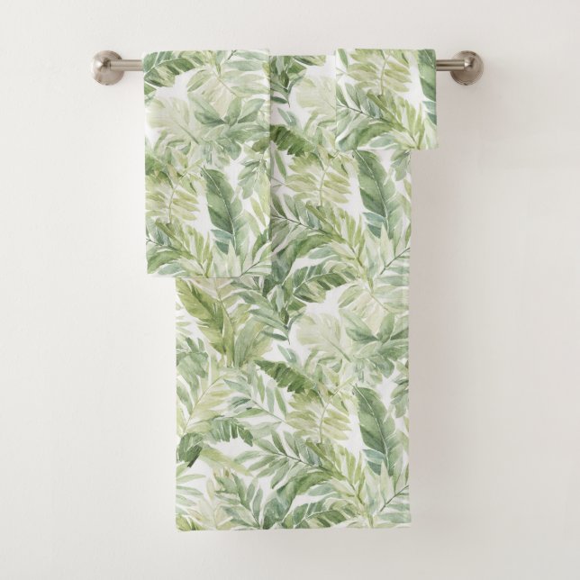 Feuilles de palmier vert tropical (En situation)