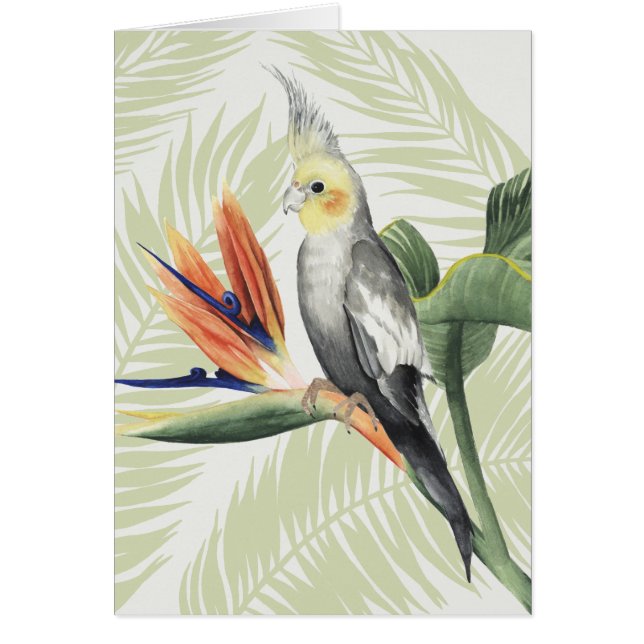 Feuilles de palmiers à oiseaux noirs (Devant)