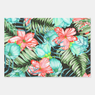 Feuilles De Palmiers Et Fleurs