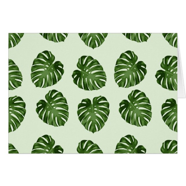 Feuilles de palmiers, Feuilles verts, Motif tropic (Devant horizontal)