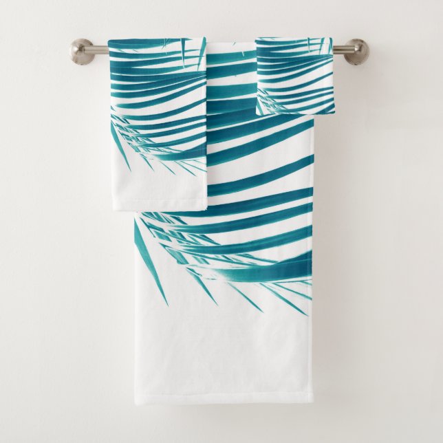 Feuilles de palmiers Turquoises Vibes Bleues #1 #t (En situation)