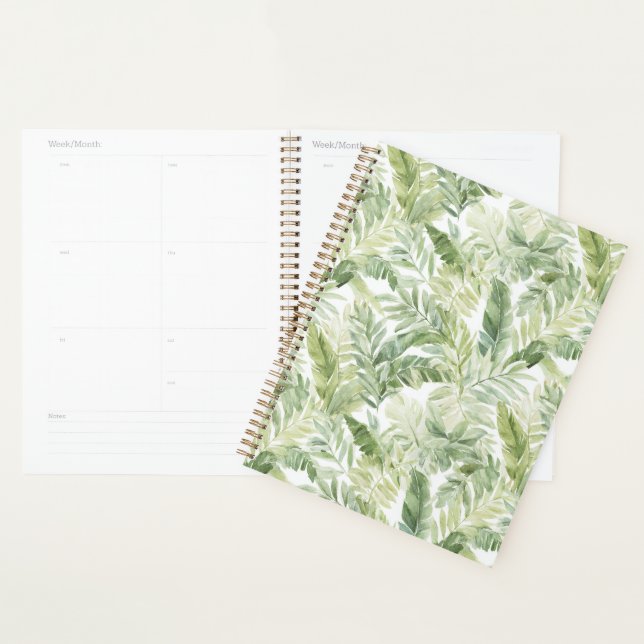 Feuilles de palmiers verts tropicaux (Devant avec enveloppe)