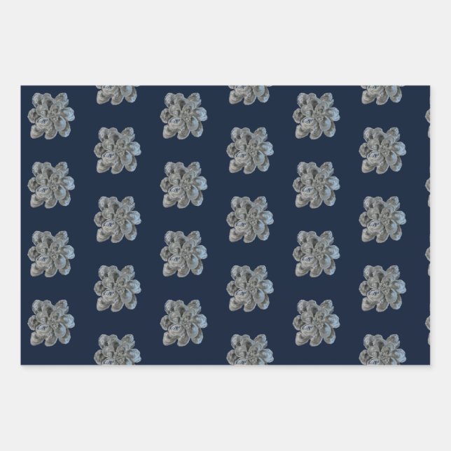 Feuilles de papier à envelopper 3 modèles d'ostréi (Devant 2)