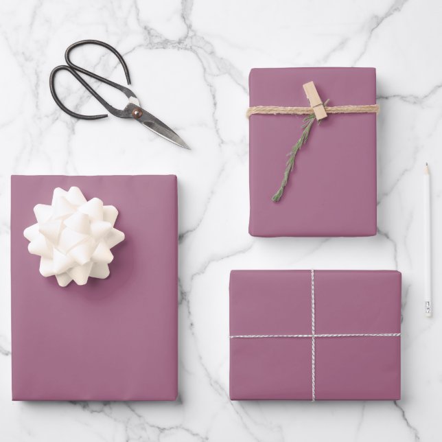 Feuilles de papier à envelopper couleur solide Mau (Recto)