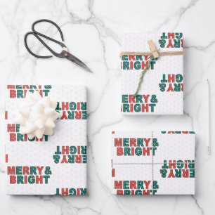 Feuilles de papier à envelopper joyeux et brillan