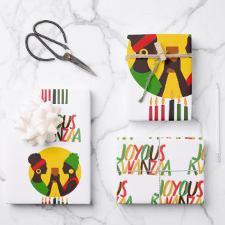 Feuilles de papier à envelopper Kwanzaa (Ensemble