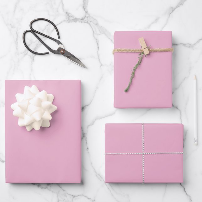 Feuilles de papier à envelopper rose tendance (Recto)