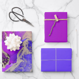 Feuilles de papier à envelopper violet rose