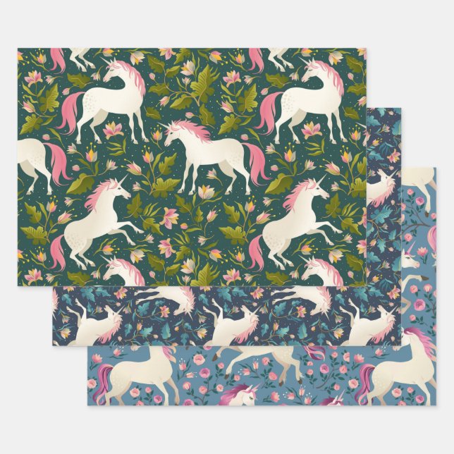 Feuilles de papier à thème Unicorn (Lot)