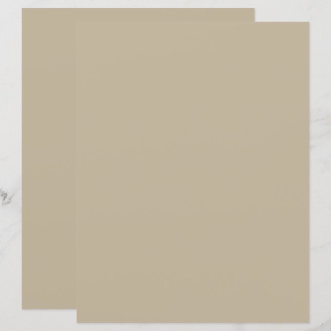 Feuilles de Papier | Beige Élégant | Papeterie Cré (Devant / Derrière)