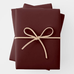 Feuilles de papier cadeau marron brûlé de luxe
