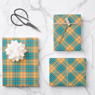 Feuilles de papier cadeau Tartan Martin-pêcheur