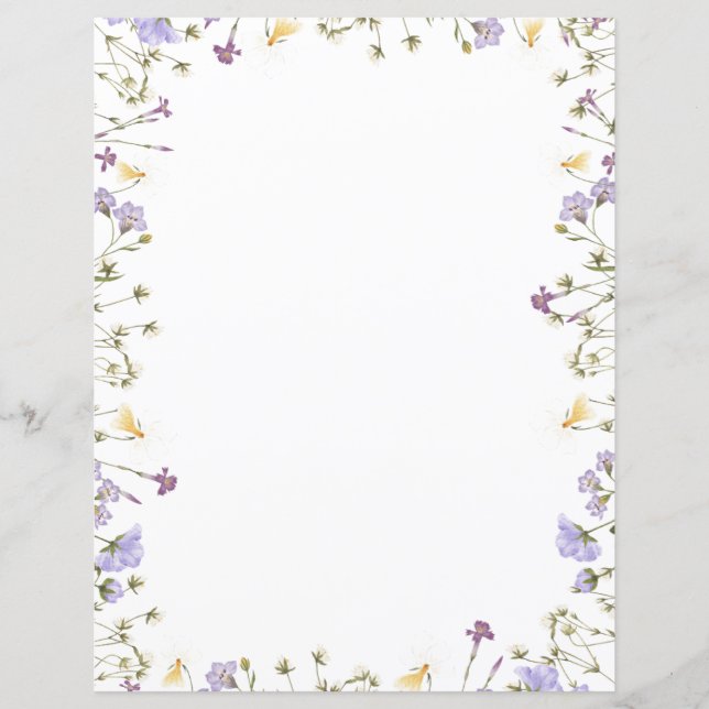 Feuilles de papier de fleurs de printemps (Devant)
