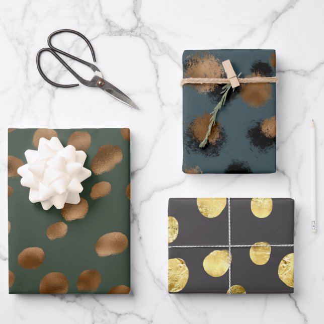Feuilles de papier d'emballage à motif de peau de  (Recto)