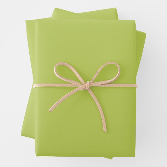 Feuilles de papier d'emballage chartreuse doux ten (En situation)