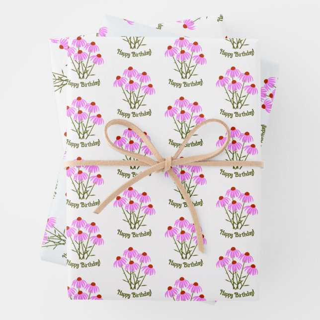 Feuilles de papier d'emballage Cône Violet (En situation)
