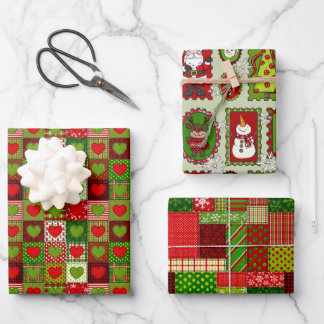Feuilles de papier d'emballage de Noël mignonnes e