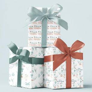 Feuilles de papier d'emballage de Noël personnalis
